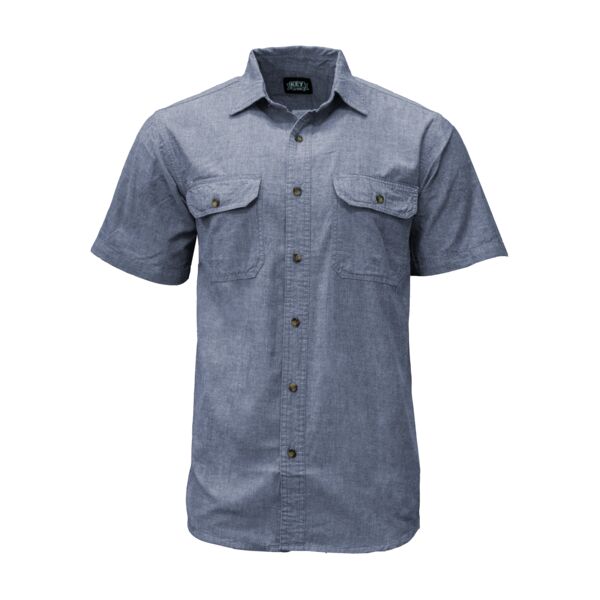 Blue Chambray Short Sleeve Work Shirt Thumbnail